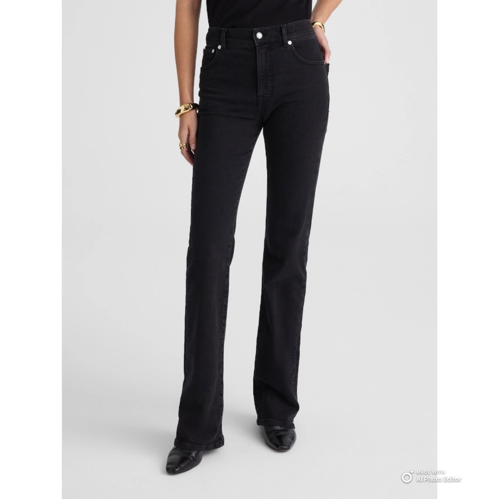 Madewell The Vintage Flare Jean in Black Denim Size 29 NWT